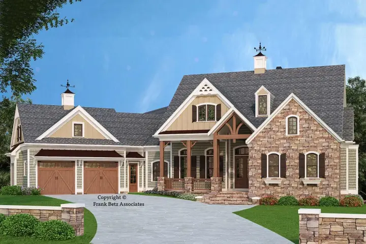 Craftsman house plans 85-381 - front exterior, 5,236 sq ft, 4 bed, 4 bath house plans | Monster House Plans