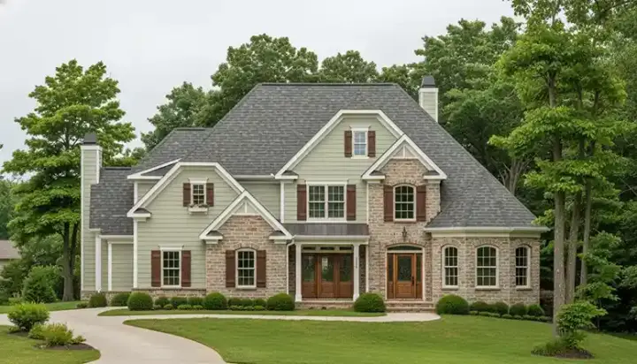 Traditional house plans 85-391 - front exterior, 2,973 sq ft, 4 bed, 3 bath house plans | Monster House Plans