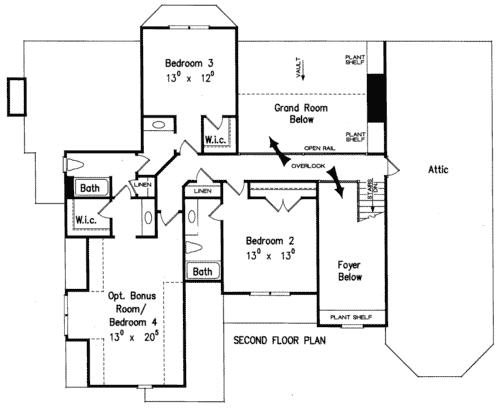 Upper/Second Floor Plan: 85-391