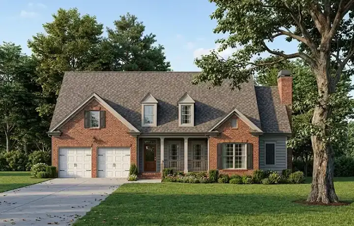 Country house plans 85-396 - front exterior, 1,808 sq ft, 3 bed, 2 bath house plans | Monster House Plans