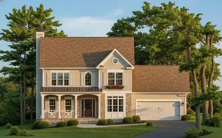 Traditional house plans 85-398 - front exterior, 1,954 sq ft, 4 bed, 2 bath house plans | Monster House Plans