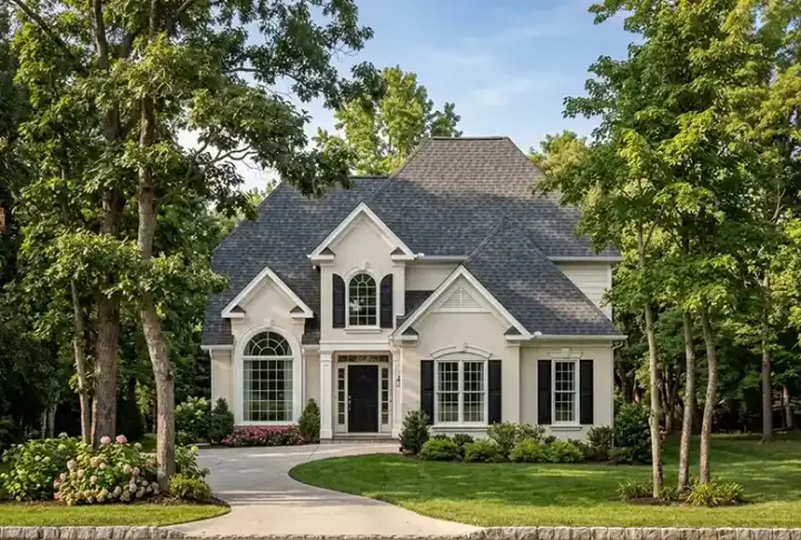 European house plans 85-404 - front exterior, 1,541 sq ft, 3 bed, 2 bath house plans | Monster House Plans