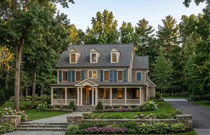 Southern Colonial house plans 85-422 - front exterior, 2,973 sq ft, 4 bed, 3 bath house plans | Monster House Plans