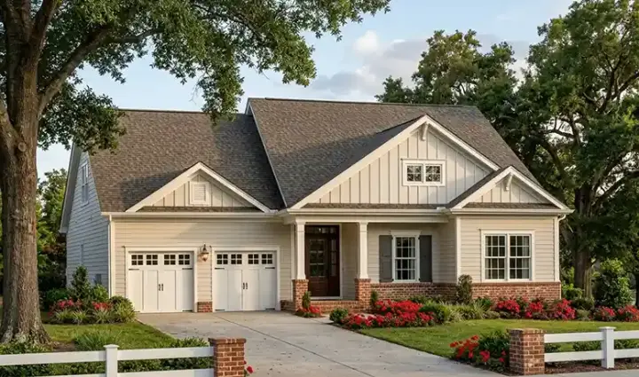 Craftsman house plans 85-425 - front exterior, 1,304 sq ft, 3 bed, 2 bath house plans | Monster House Plans