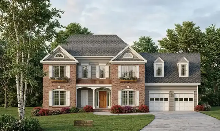 Southern Colonial house plans 85-430 - front exterior, 2,326 sq ft, 4 bed, 2 bath house plans | Monster House Plans