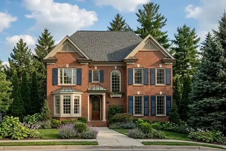 Southern Colonial house plans 85-435 - front exterior, 2,652 sq ft, 4 bed, 3 bath house plans | Monster House Plans