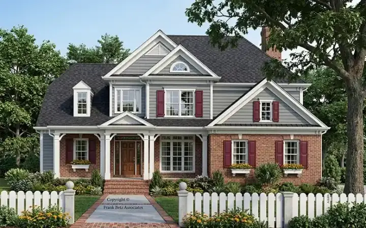 Southern house plans 85-437 - front exterior, 2,460 sq ft, 4 bed, 2 bath house plans | Monster House Plans