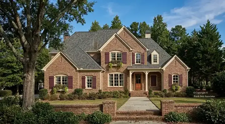 European house plans 85-441 - front exterior, 3,615 sq ft, 4 bed, 3 bath house plans | Monster House Plans