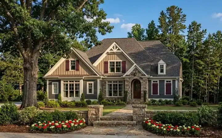 Cottage house plans 85-455 - front exterior, 2,246 sq ft, 3 bed, 2 bath house plans | Monster House Plans