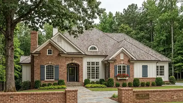 Traditional house plans 85-458 - front exterior, 3,418 sq ft, 4 bed, 3 bath house plans | Monster House Plans