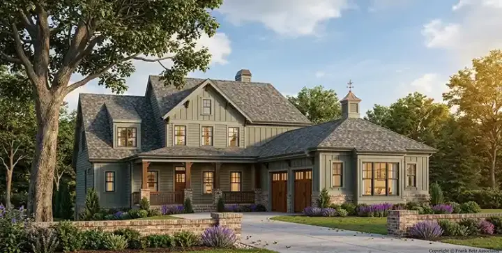 Craftsman house plans 85-460 - front exterior, 2,474 sq ft, 4 bed, 2 bath house plans | Monster House Plans