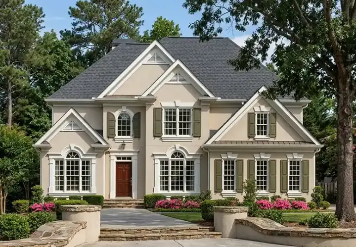 European house plans 85-472 - front exterior, 2,346 sq ft, 4 bed, 2 bath house plans | Monster House Plans