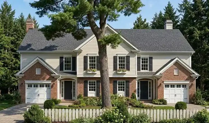 Traditional house plans 85-475 - front exterior, 2,814 sq ft, 6 bed, 4 bath house plans | Monster House Plans