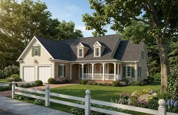 Ranch house plans 85-479 - front exterior, 1,749 sq ft, 3 bed, 2 bath house plans | Monster House Plans