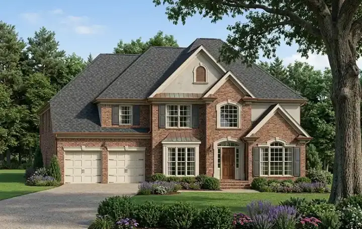 Traditional house plans 85-480 - front exterior, 2,482 sq ft, 4 bed, 2 bath house plans | Monster House Plans