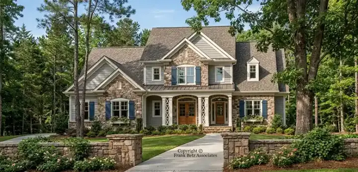 Cottage house plans 85-488 - front exterior, 2,939 sq ft, 4 bed, 3 bath house plans | Monster House Plans