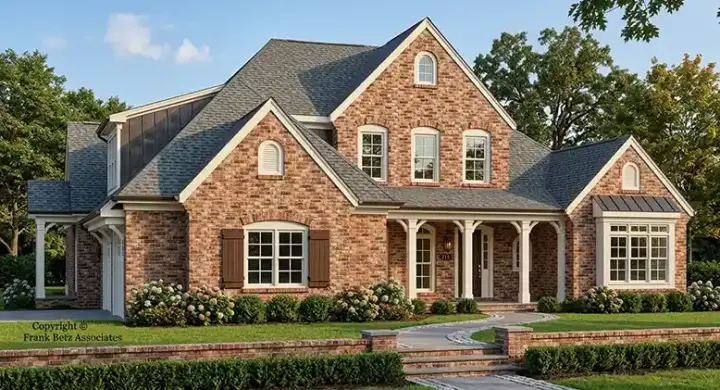Southern house plans 85-491 - front exterior, 3,411 sq ft, 4 bed, 4 bath house plans | Monster House Plans