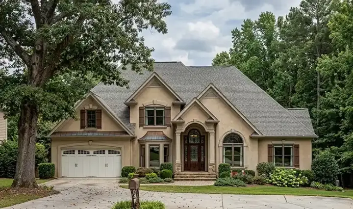 European house plans 85-492 - front exterior, 2,731 sq ft, 3 bed, 3 bath house plans | Monster House Plans