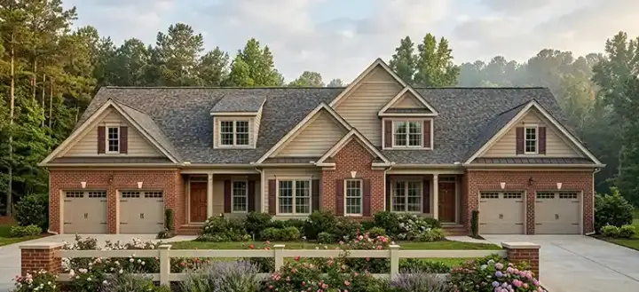 Traditional house plans 85-493 - front exterior, 2,550 sq ft, 6 bed, 4 bath house plans | Monster House Plans