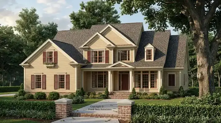 Traditional house plans 85-494 - front exterior, 2,982 sq ft, 4 bed, 3 bath house plans | Monster House Plans