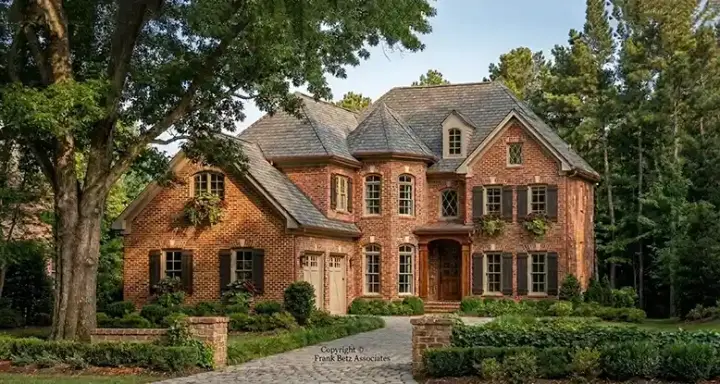European house plans 85-496 - front exterior, 3,324 sq ft, 5 bed, 4 bath house plans | Monster House Plans