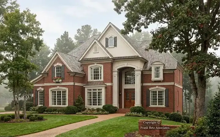 Traditional house plans 85-497 - front exterior, 3,751 sq ft, 5 bed, 4 bath house plans | Monster House Plans