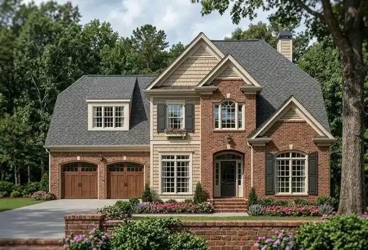 Traditional house plans 85-512 - front exterior, 2,809 sq ft, 3 bed, 3 bath house plans | Monster House Plans
