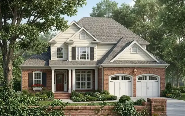 Traditional house plans 85-541 - front exterior, 2,446 sq ft, 4 bed, 2 bath house plans | Monster House Plans