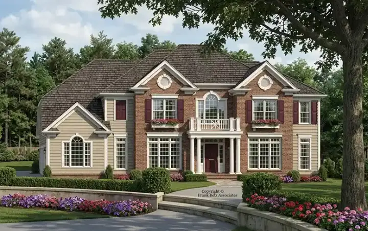Traditional house plans 85-542 - front exterior, 2,932 sq ft, 4 bed, 3 bath house plans | Monster House Plans