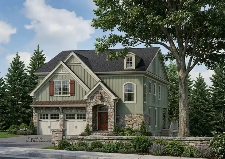 Traditional house plans 85-556 - front exterior, 3,132 sq ft, 4 bed, 3 bath house plans | Monster House Plans