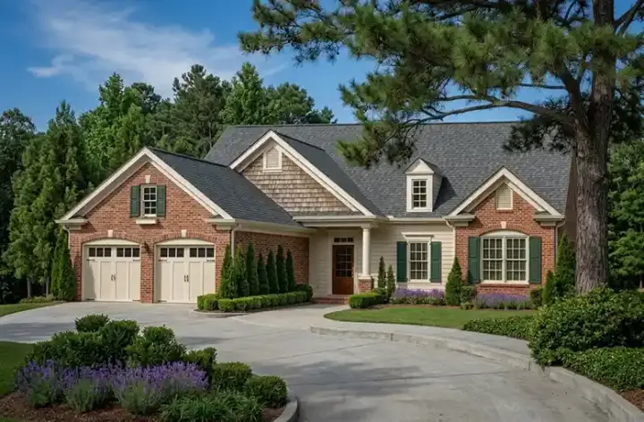 Traditional house plans 85-560 - front exterior, 1,477 sq ft, 3 bed, 2 bath house plans | Monster House Plans