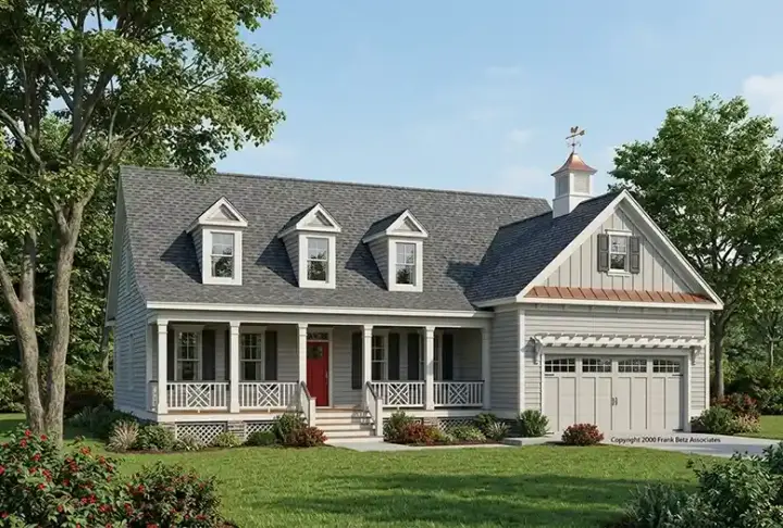 Country house plans 85-565 - front exterior, 2,306 sq ft, 4 bed, 3 bath house plans | Monster House Plans