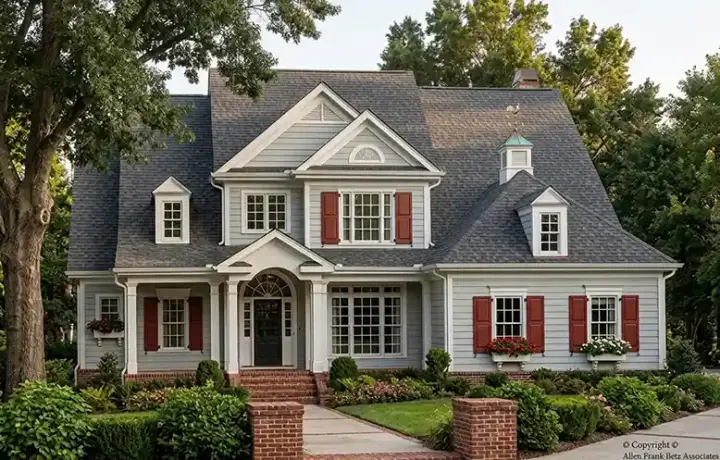 Country house plans 85-596 - front exterior, 2,591 sq ft, 4 bed, 2 bath house plans | Monster House Plans