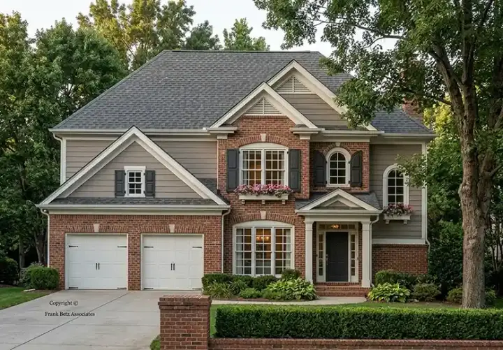 Traditional house plans 85-605 - front exterior, 2,361 sq ft, 5 bed, 3 bath house plans | Monster House Plans