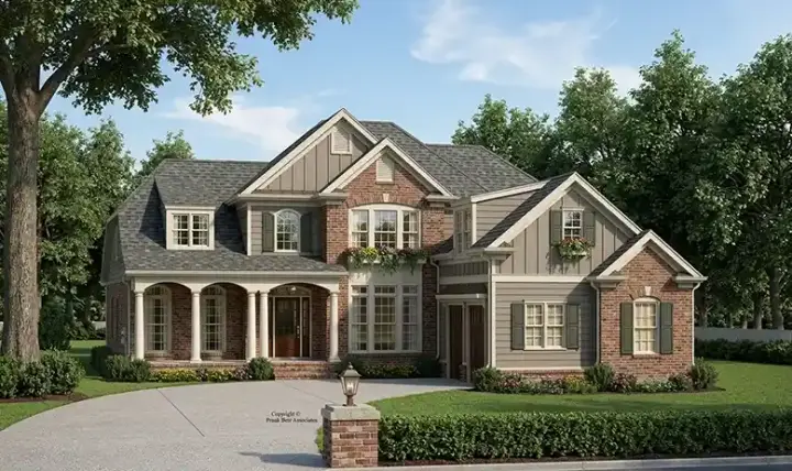 Traditional house plans 85-606 - front exterior, 2,419 sq ft, 4 bed, 3 bath house plans | Monster House Plans