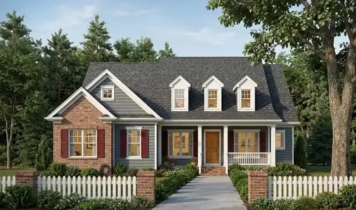Country house plans 85-611 - front exterior, 2,050 sq ft, 4 bed, 3 bath house plans | Monster House Plans