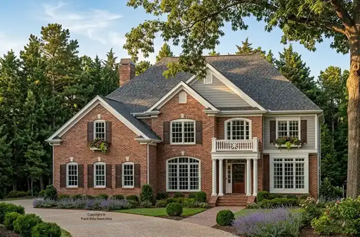 Traditional house plans 85-623 - front exterior, 3,327 sq ft, 5 bed, 4 bath house plans | Monster House Plans