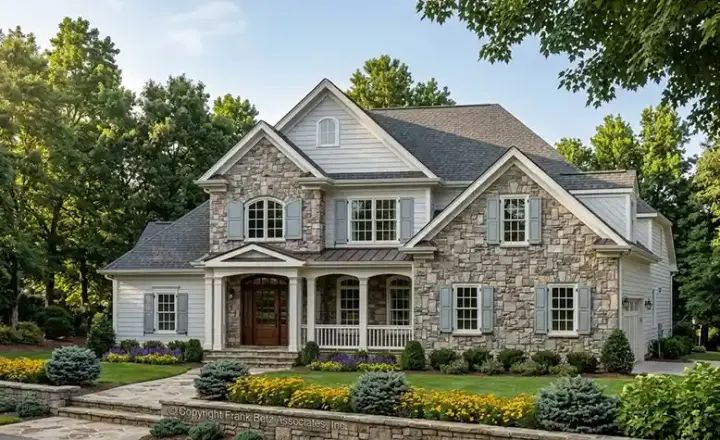 Country house plans 85-633 - front exterior, 2,687 sq ft, 4 bed, 3 bath house plans | Monster House Plans