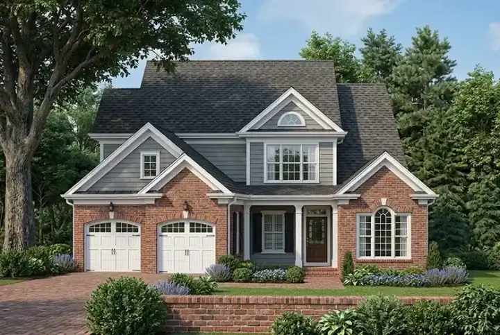 Traditional house plans 85-635 - front exterior, 2,176 sq ft, 4 bed, 3 bath house plans | Monster House Plans