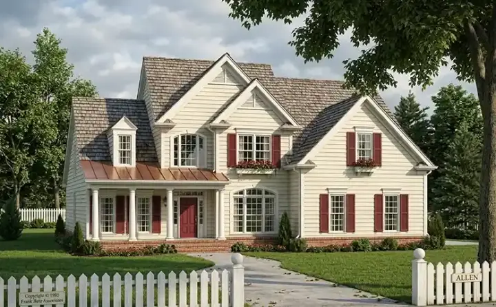 Traditional house plans 85-669 - front exterior, 2,430 sq ft, 4 bed, 3 bath house plans | Monster House Plans