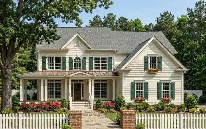 Farmhouse house plans 85-674 - front exterior, 2,724 sq ft, 5 bed, 4 bath house plans | Monster House Plans