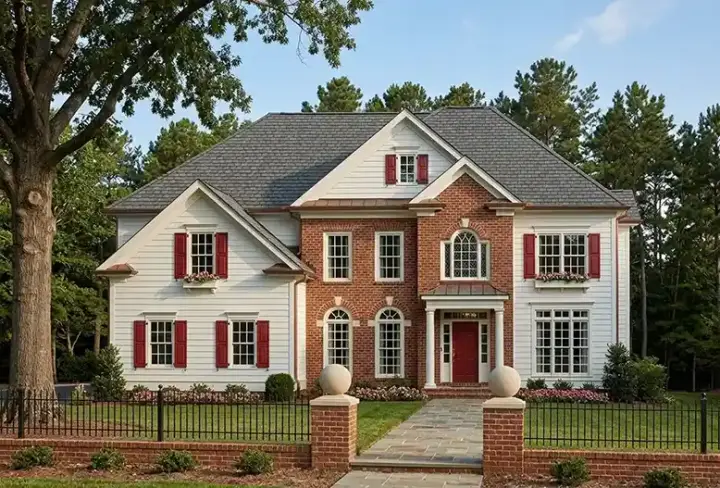 Georgian house plans 85-691 - front exterior, 3,261 sq ft, 5 bed, 4 bath house plans | Monster House Plans
