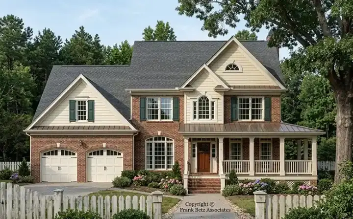 Country house plans 85-695 - front exterior, 2,128 sq ft, 4 bed, 3 bath house plans | Monster House Plans