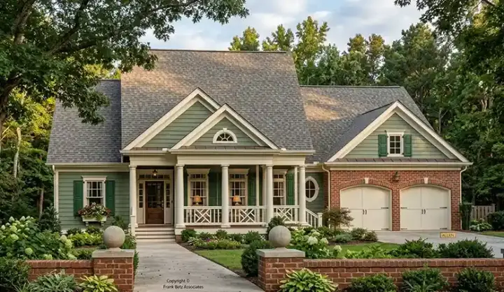 Traditional house plans 85-696 - front exterior, 1,769 sq ft, 3 bed, 2 bath house plans | Monster House Plans