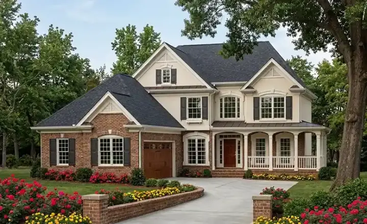 Country house plans 85-710 - front exterior, 2,709 sq ft, 5 bed, 4 bath house plans | Monster House Plans