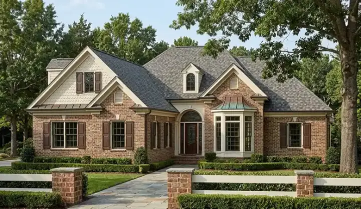Traditional house plans 85-714 - front exterior, 1,725 sq ft, 3 bed, 2 bath house plans | Monster House Plans