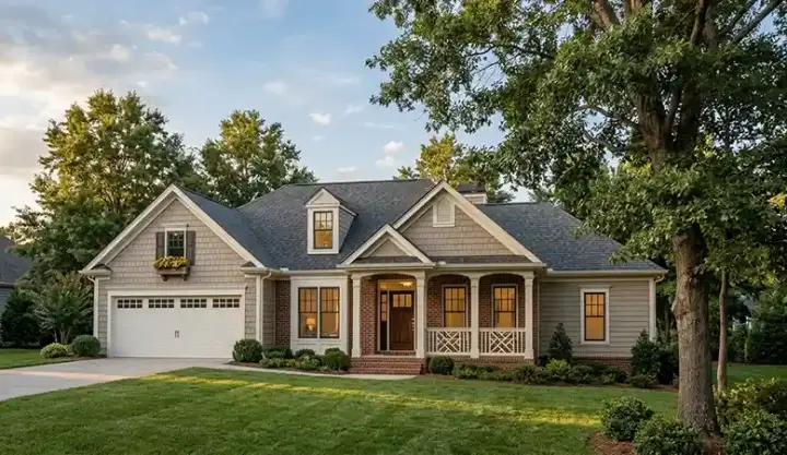 Traditional house plans 85-724 - front exterior, 1,932 sq ft, 4 bed, 3 bath house plans | Monster House Plans