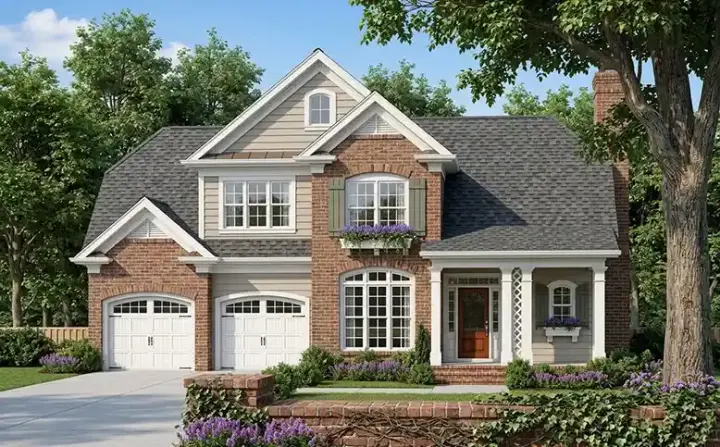 Country house plans 85-740 - front exterior, 1,858 sq ft, 3 bed, 2 bath house plans | Monster House Plans