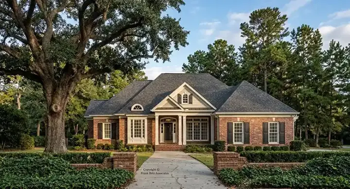 Traditional house plans 85-744 - front exterior, 2,568 sq ft, 4 bed, 3 bath house plans | Monster House Plans