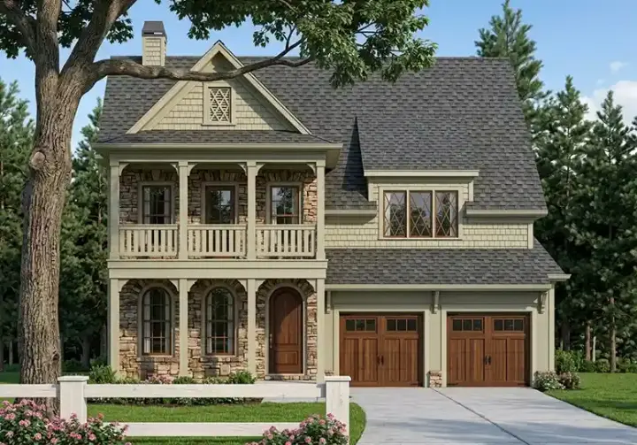 Traditional house plans 85-892 - front exterior, 3,194 sq ft, 4 bed, 4 bath house plans | Monster House Plans